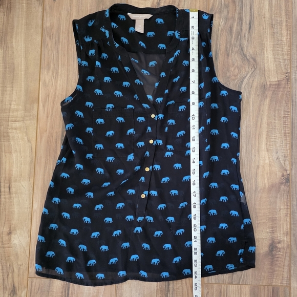 Banana Republic Blue Sleeveless Blouse - Picture 6 of 8